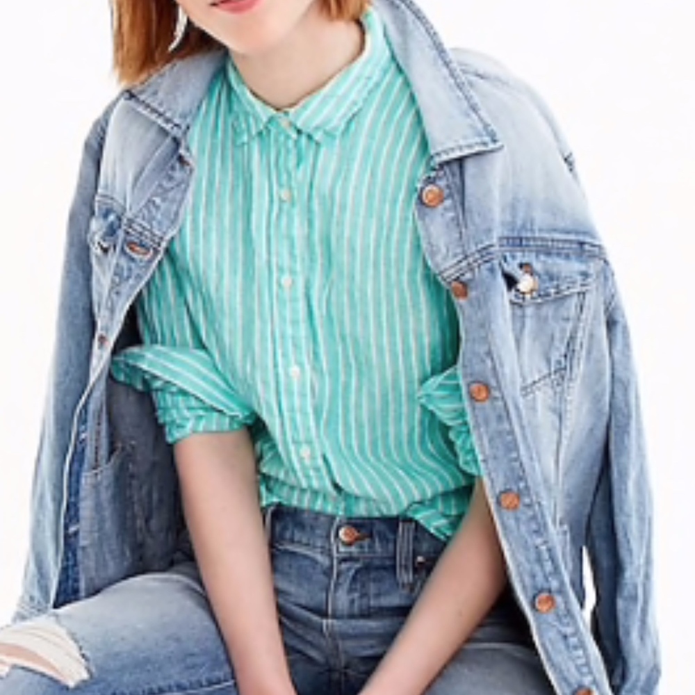 J.Crew Baird Mcnutt Irish Linen Shirt Size 8